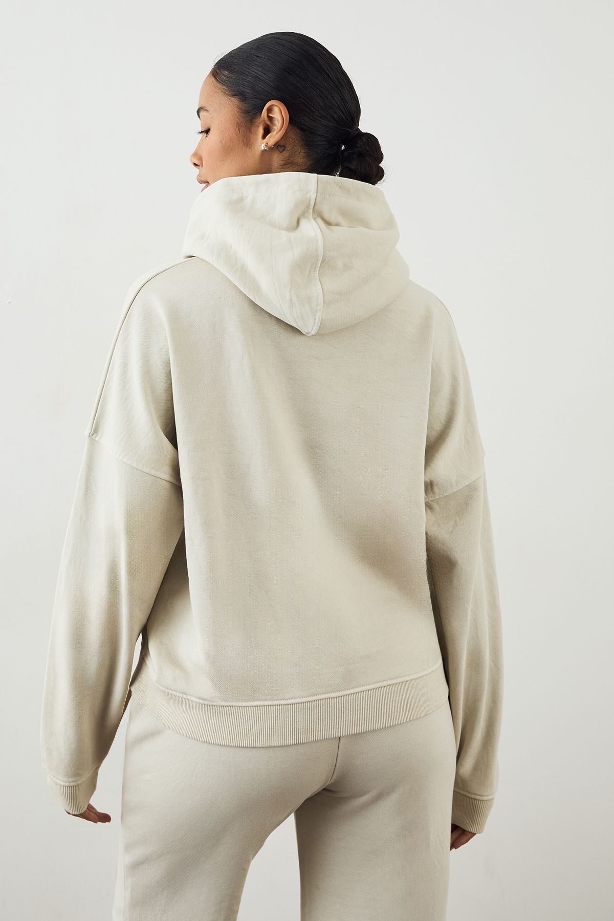 DSGN Studio DSGN Studio Premium Heavyweight Washed Oversized Hoodie Ecru image 2