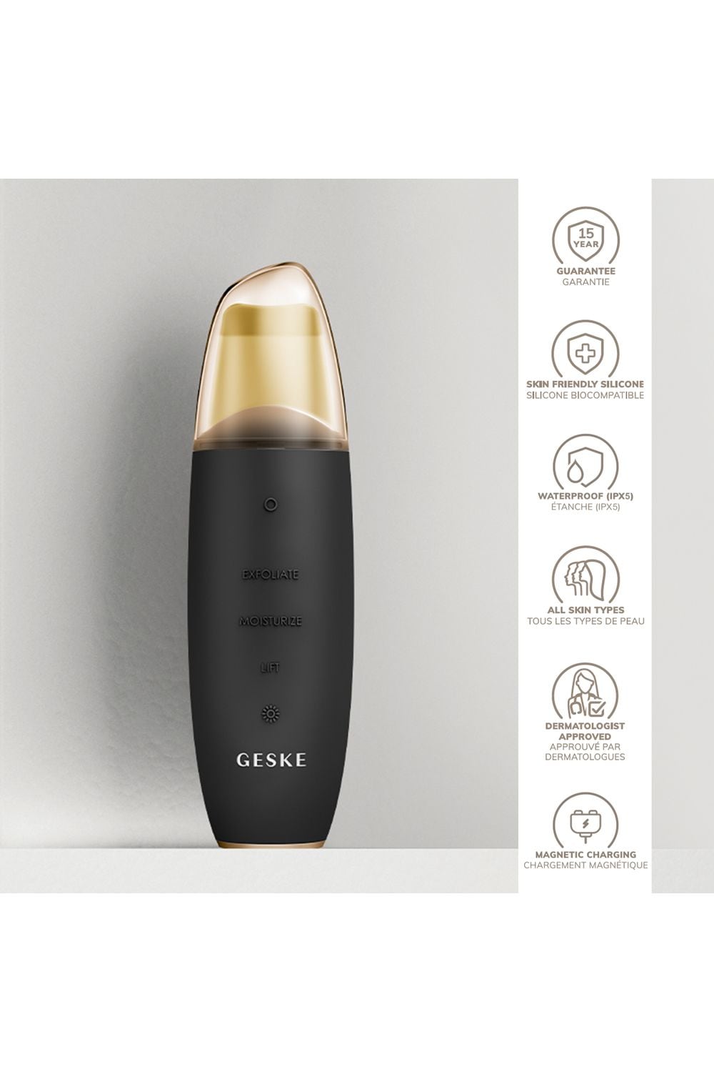 GESKE MicroCurrent Skin Scrubber & Blackhead Remover | 9 in 1 Multi image 3