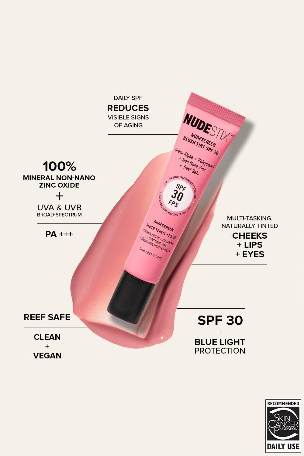 Nudestix NUDESCREEN BLUSH TINT SPF 30 Pink Sunrise image 5