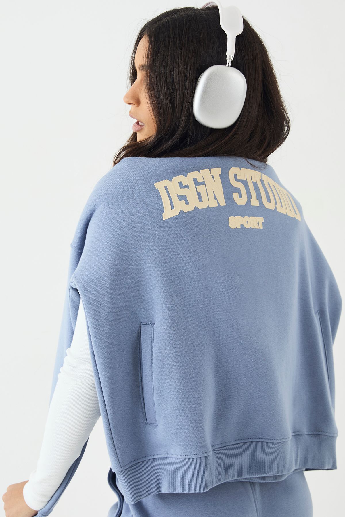 DSGN Studio DSGN Studio Oversized Hooded Tracksuit Blue image 3