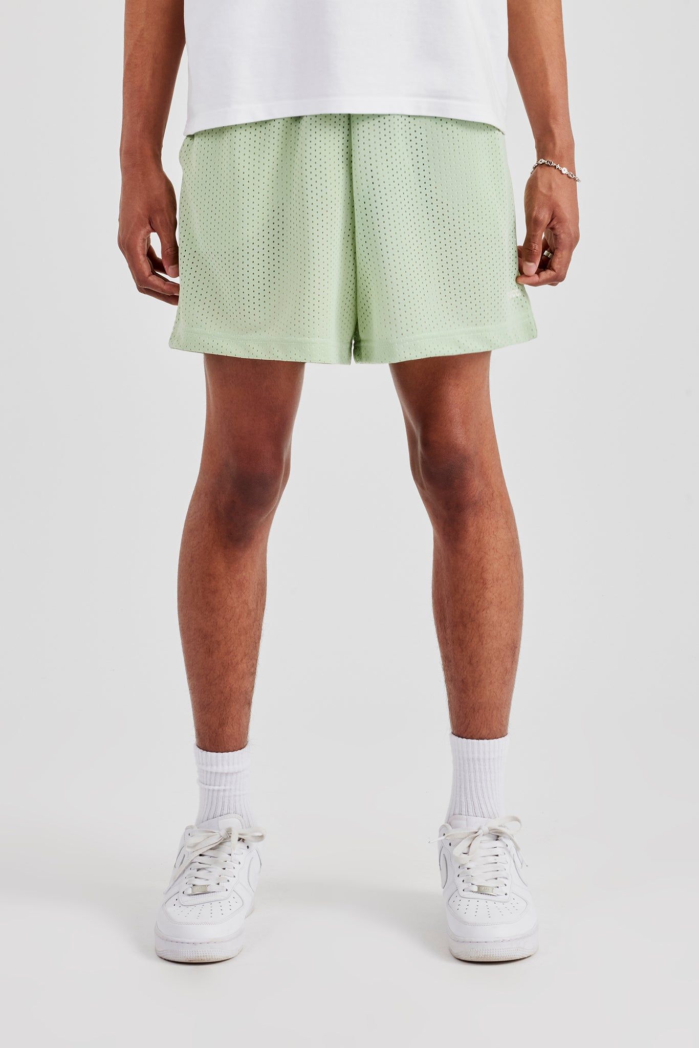 Cernucci Cernucci Embroidered Mesh Short - Sage image 2