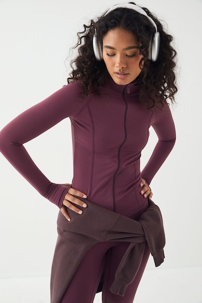 DSGN Studio DSGN Studio Sports Super Soft Zip Through Jacket Plum