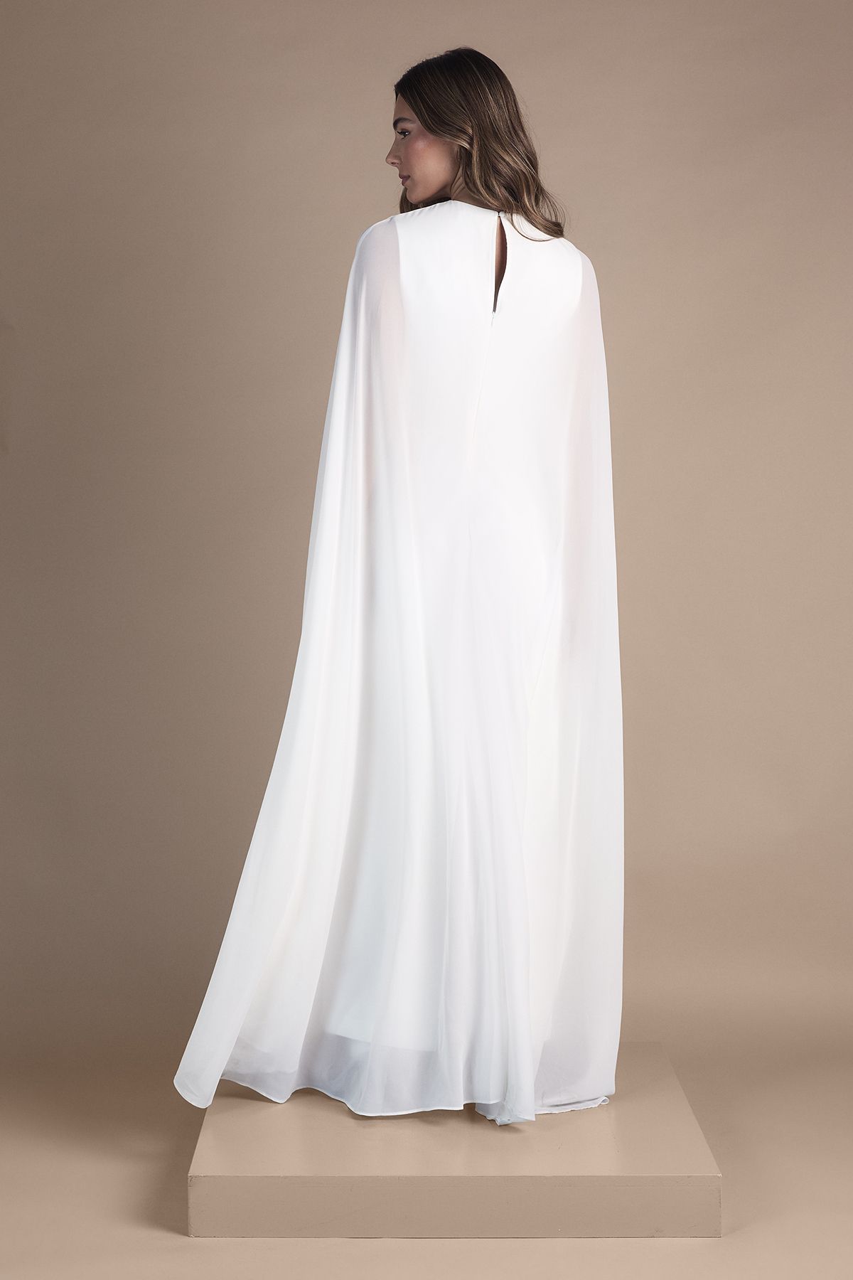 Coast Cape Maxi Wedding Dress Ivory image 3