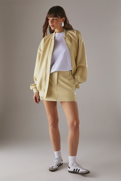 Warehouse PU Micro Mini Skirt Co Ord Butter