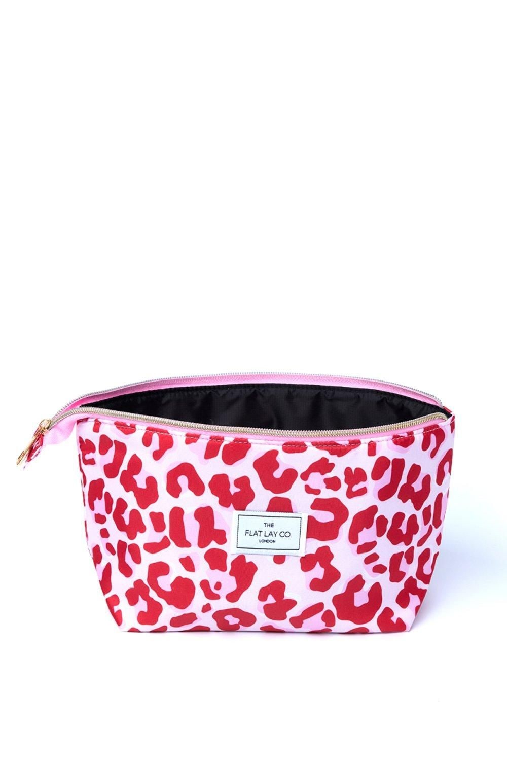 The Flat Lay Co Essential Pouch in Pink Leopard Multi image 3