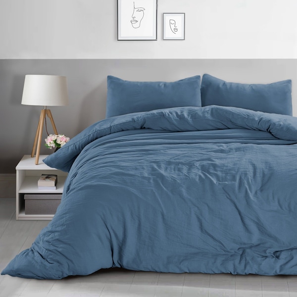 Velosso Elegant Microfibre Duvet Cover & Pillowcase Set, Breathable Bed Linen
