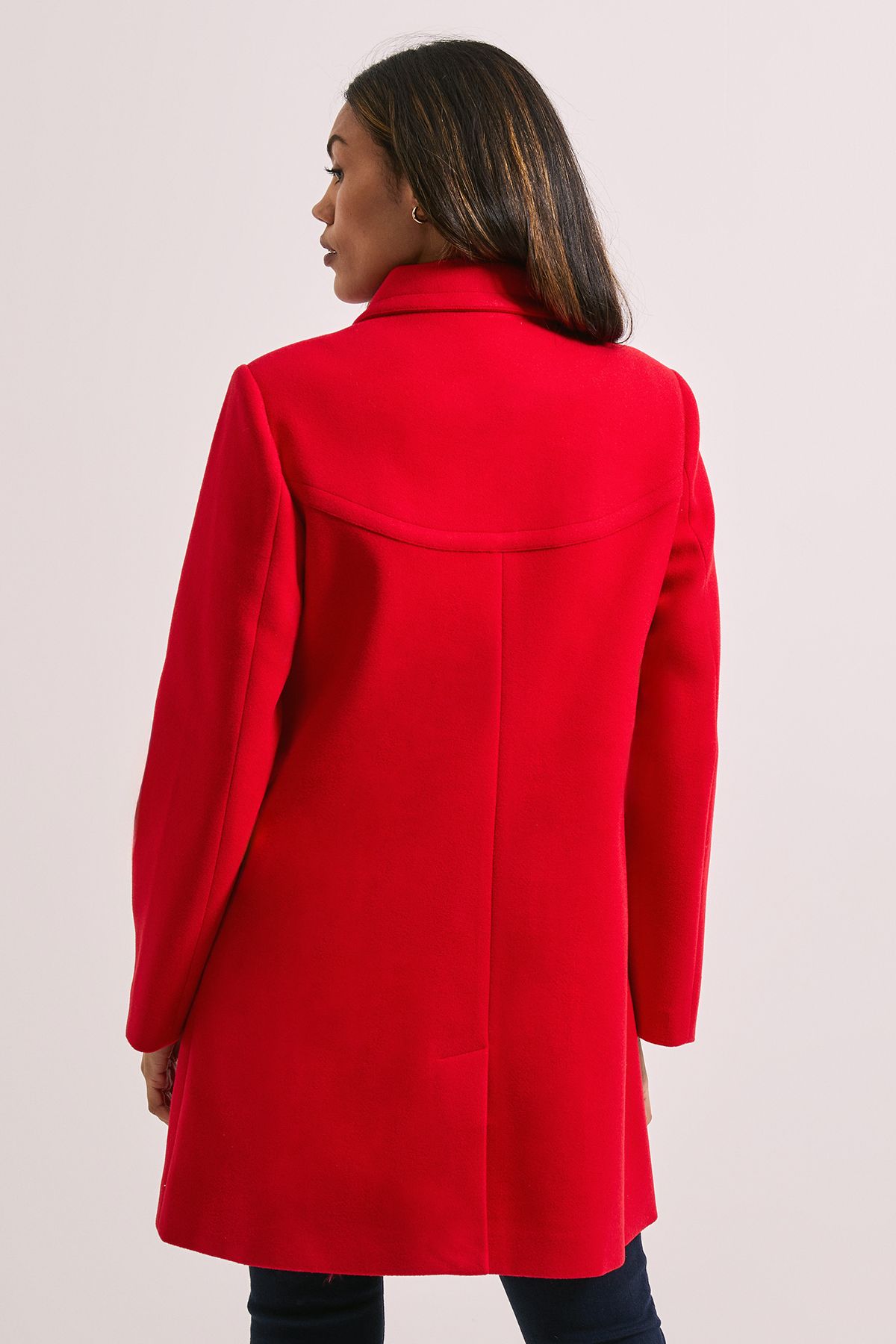 Dorothy Perkins Short Faux Wool Dolly Coat Red image 3