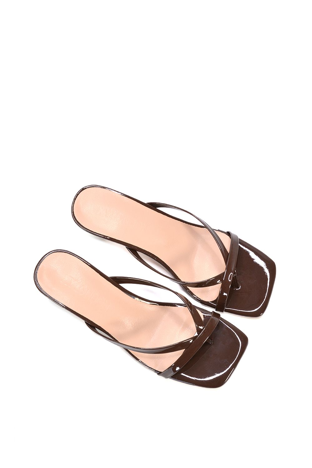 XY London 'Tiana' Slip On Mid Kitten Heel Mules Square Toe Sandals image 5