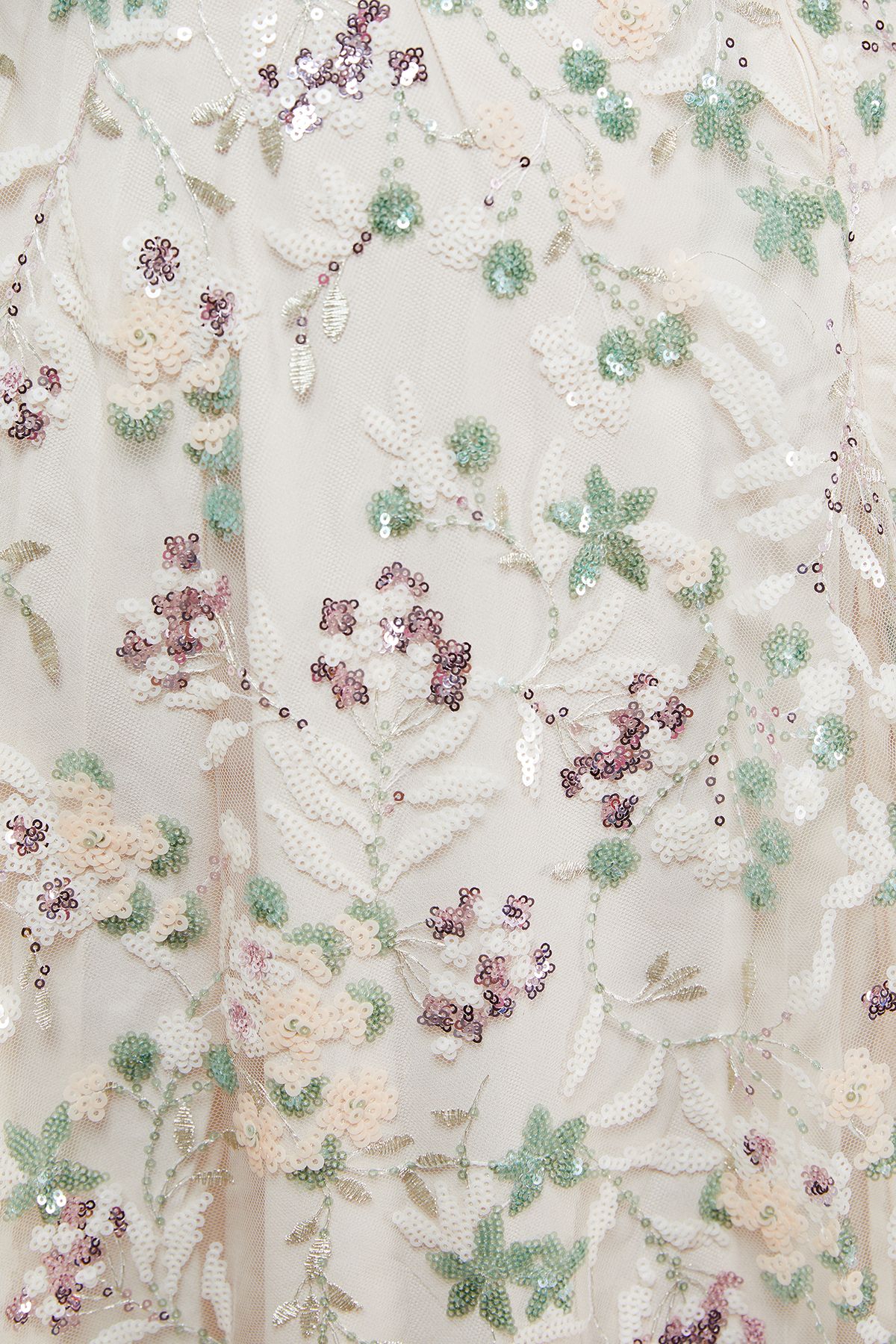 Oasis Hand Embellished V Neck Midi Dress Ivory image 4