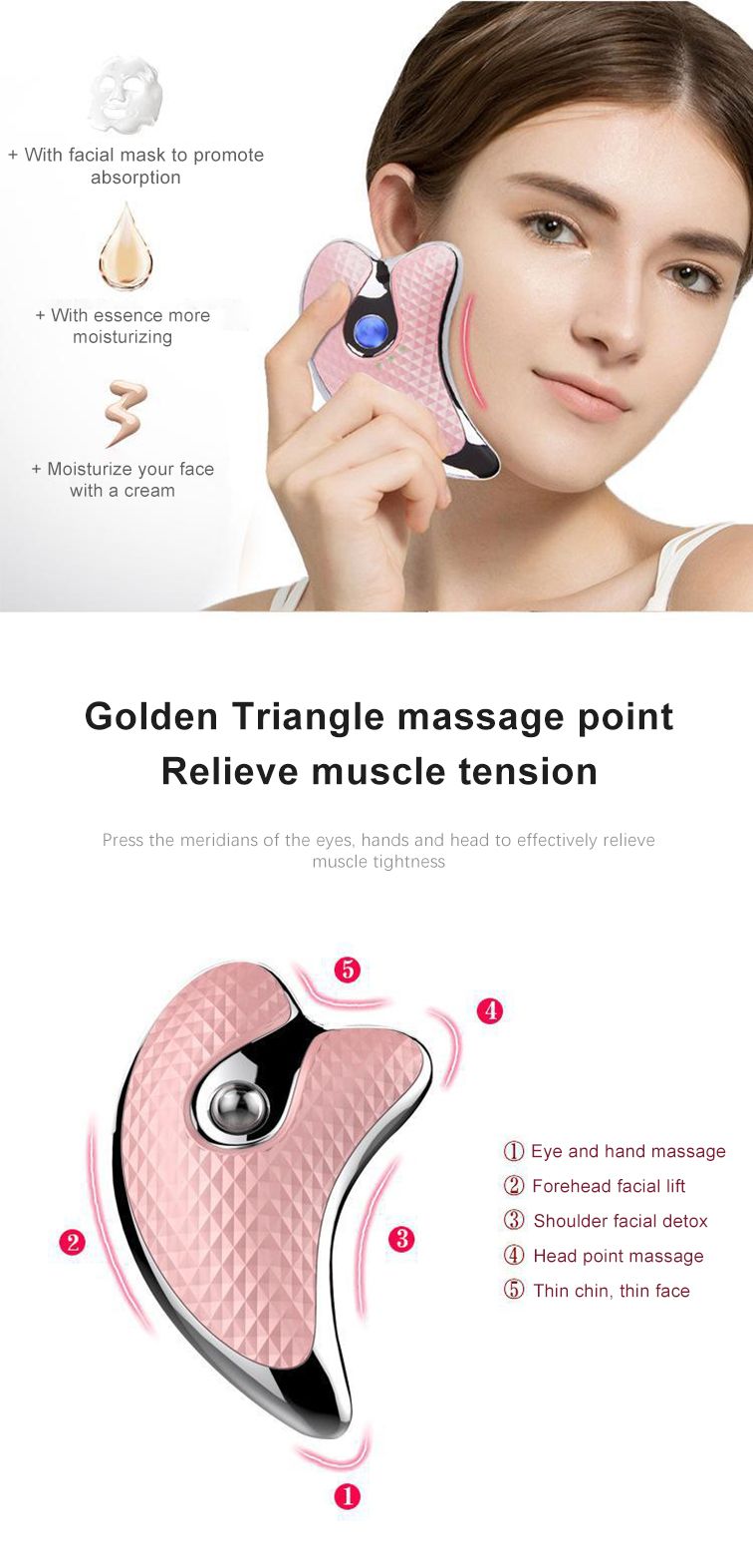 Erth Skin London Sonic Vibration GuaSha Micro-current Massager image 3