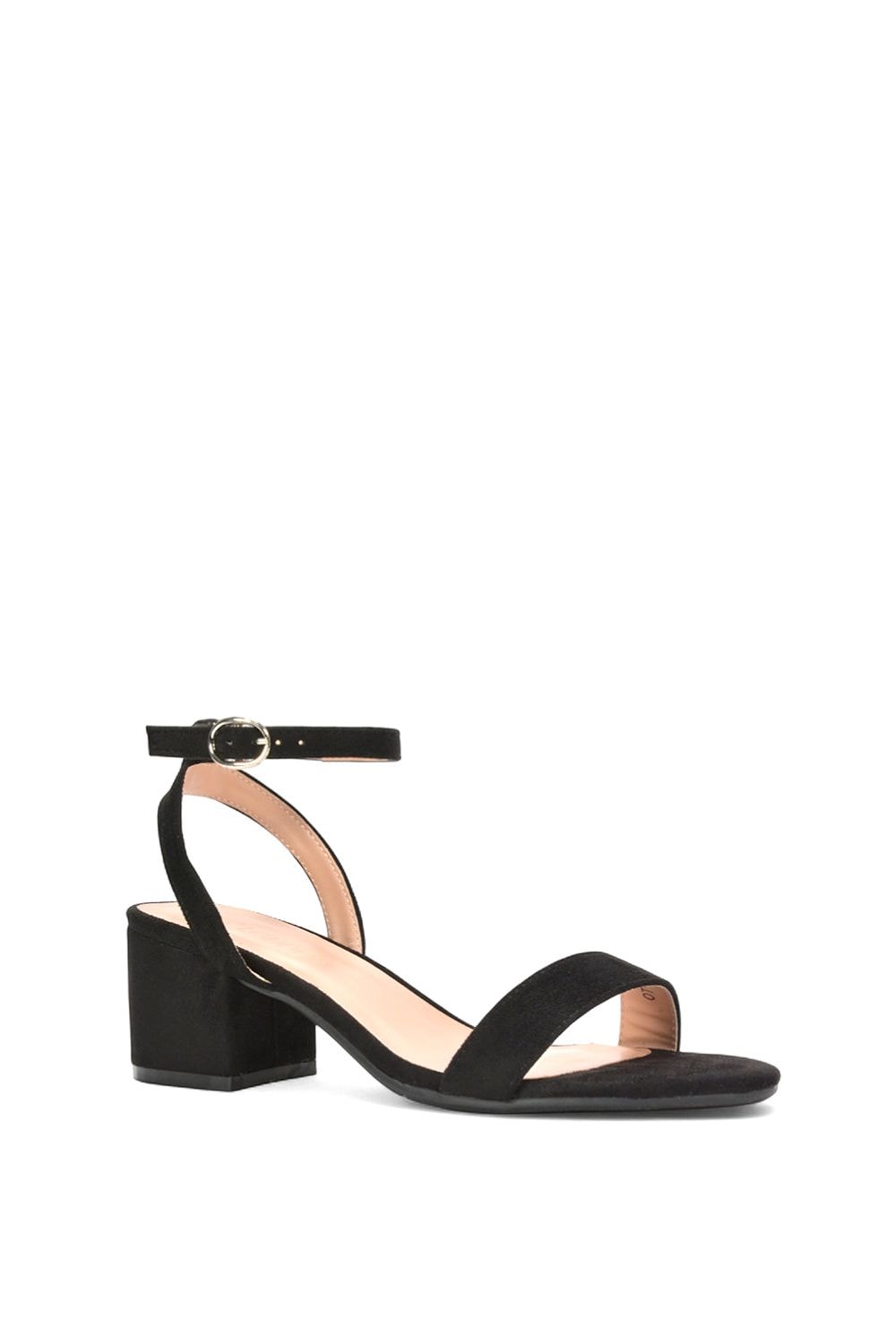 XY London 'Gemma' Low Block Heel Open Toe Strappy Sandal Shoes image 2
