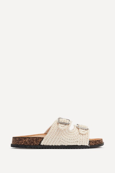Linzi Brianna Beige Flat Sandals