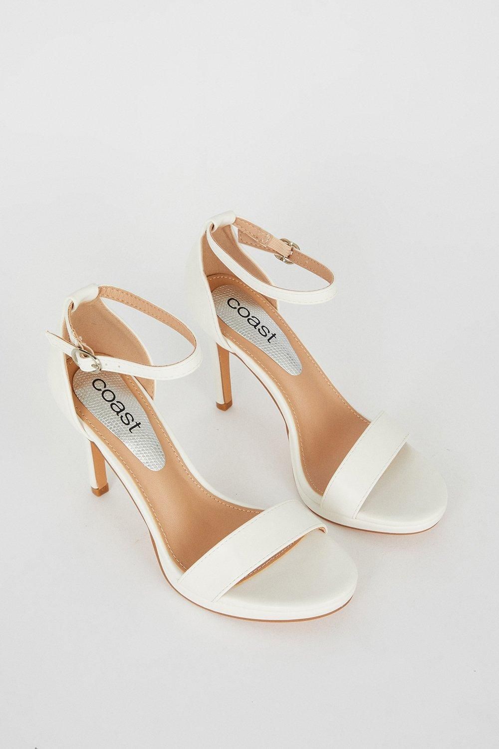 Coast Talia Platform High Heeled Sandals White image 4