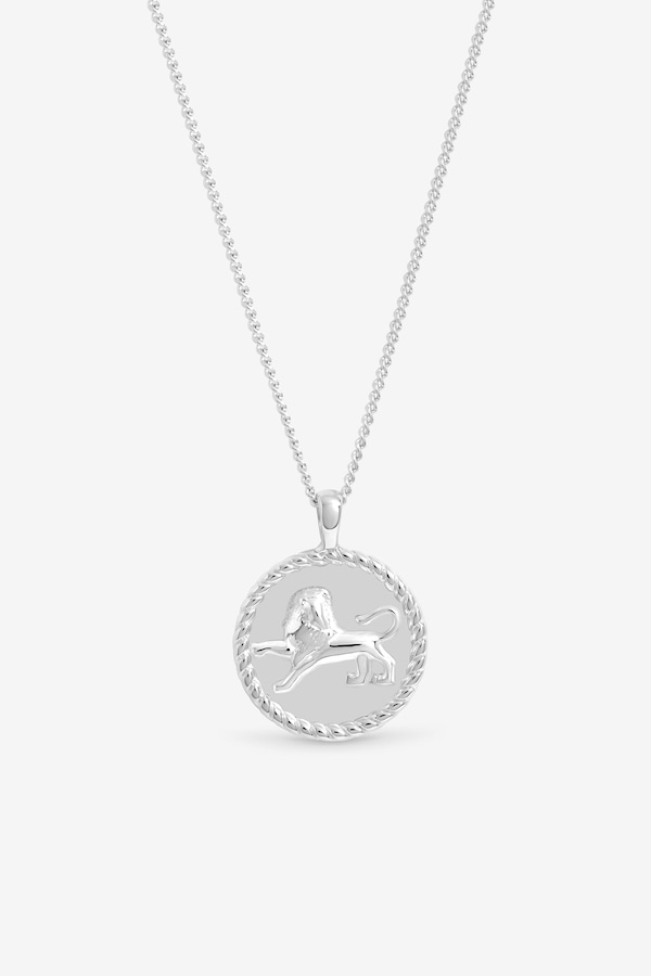 Simply Silver Sterling Silver 925 Zodiac Pendant - Leo