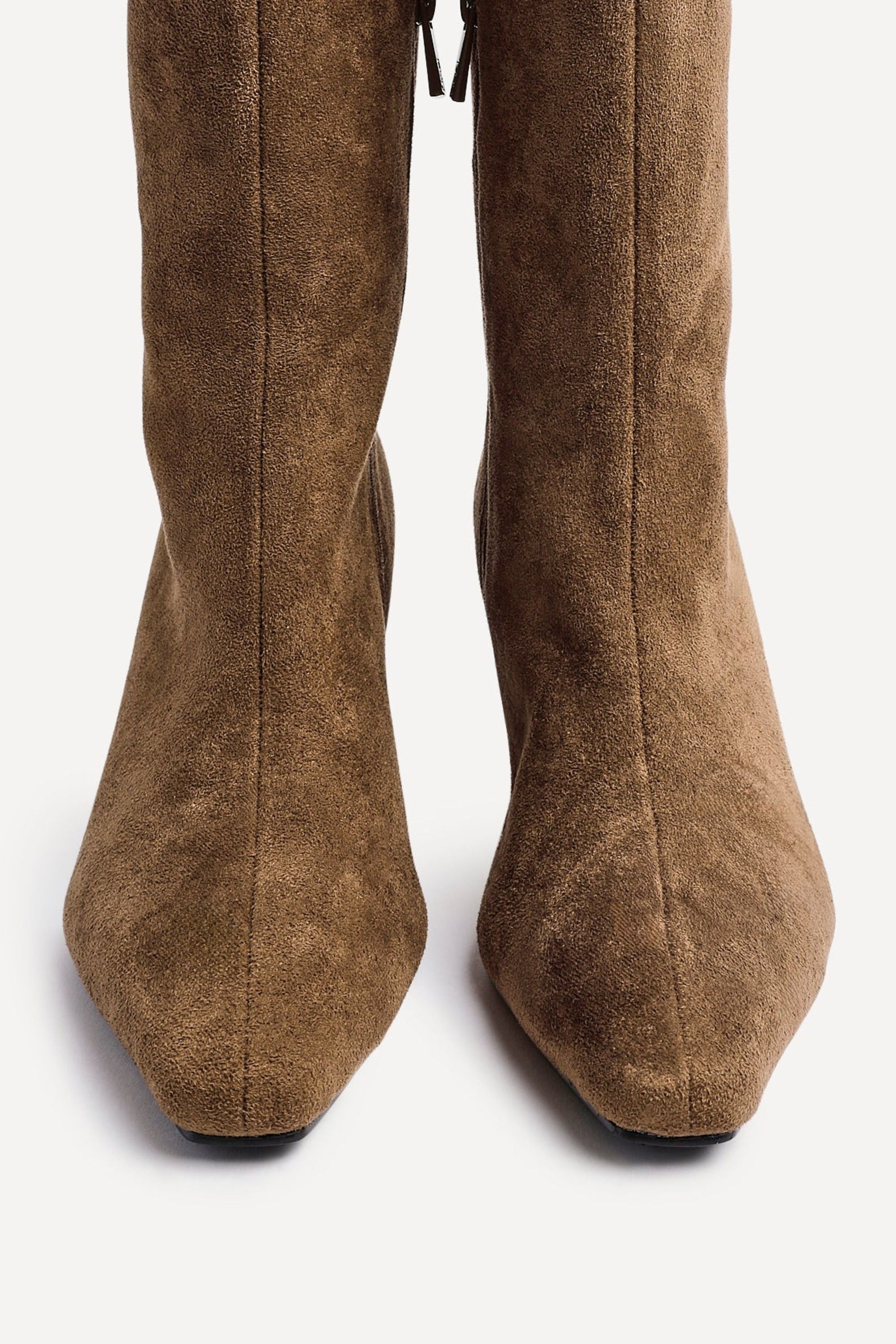 Linzi Uptown Sand Faux Suede Knee High Boot image 4