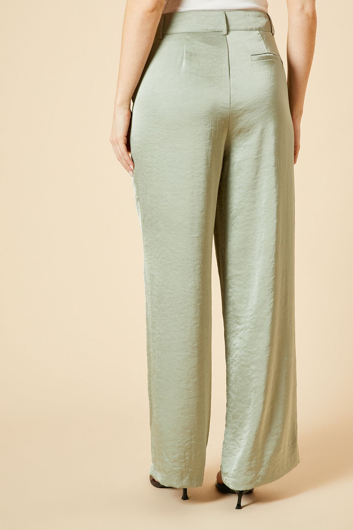 Dorothy Perkins Tailored Satin Straight Leg Trouser Mint image 4