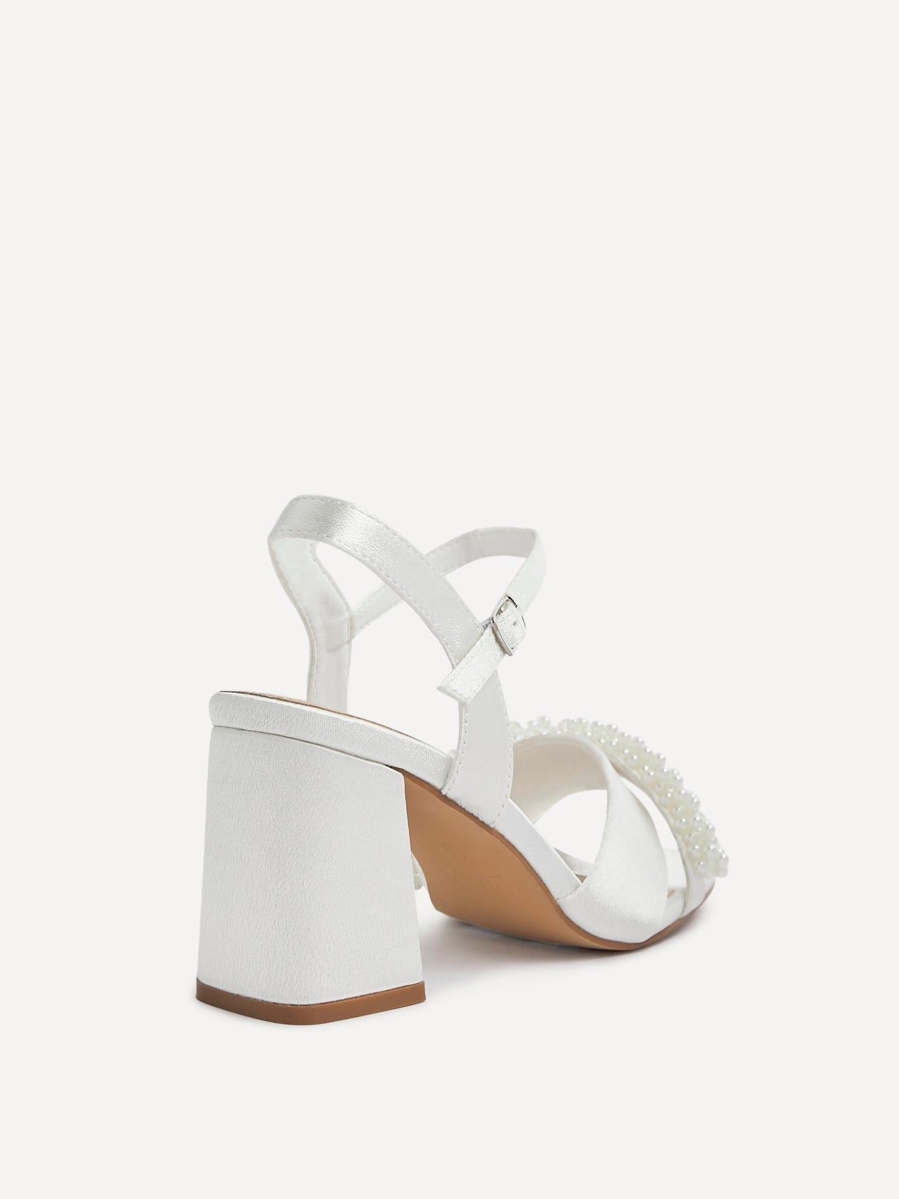 Linzi Iris Ivory Satin Block Heel image 5