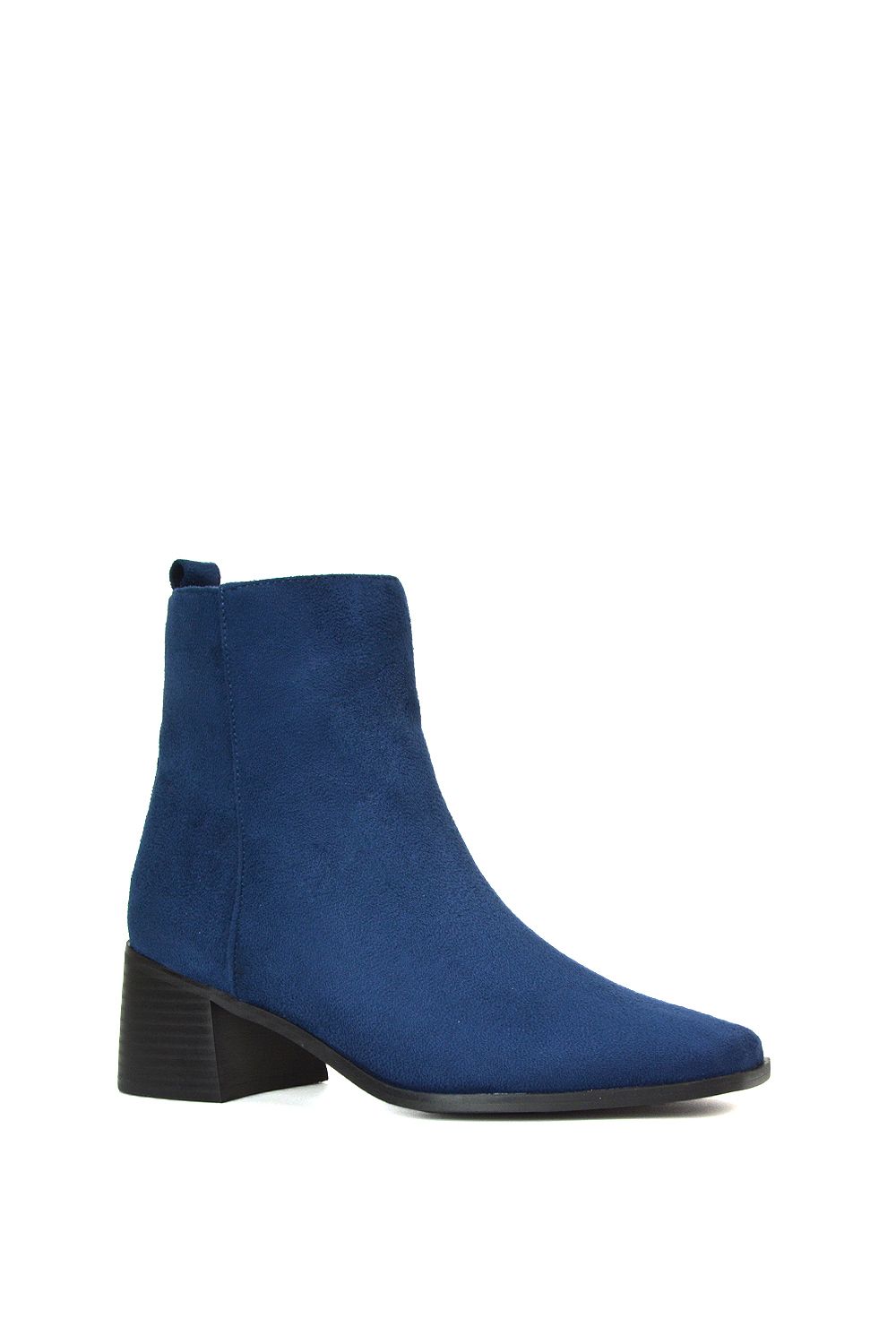 XY London 'Angela' Square Toe Low Heel Ankle Booties With Block Heel image 2