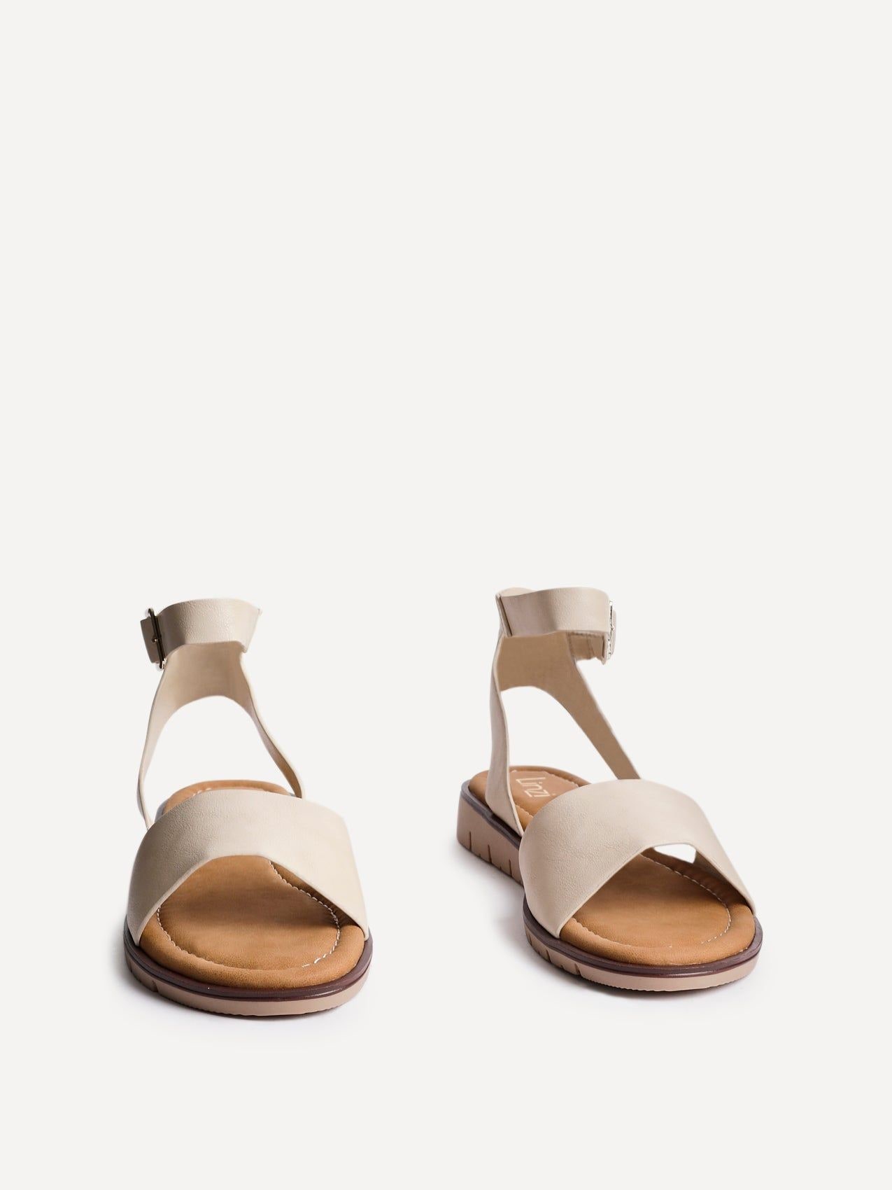 Linzi Nora Nude Faux Leather Footbed Two Part Sandal image 3