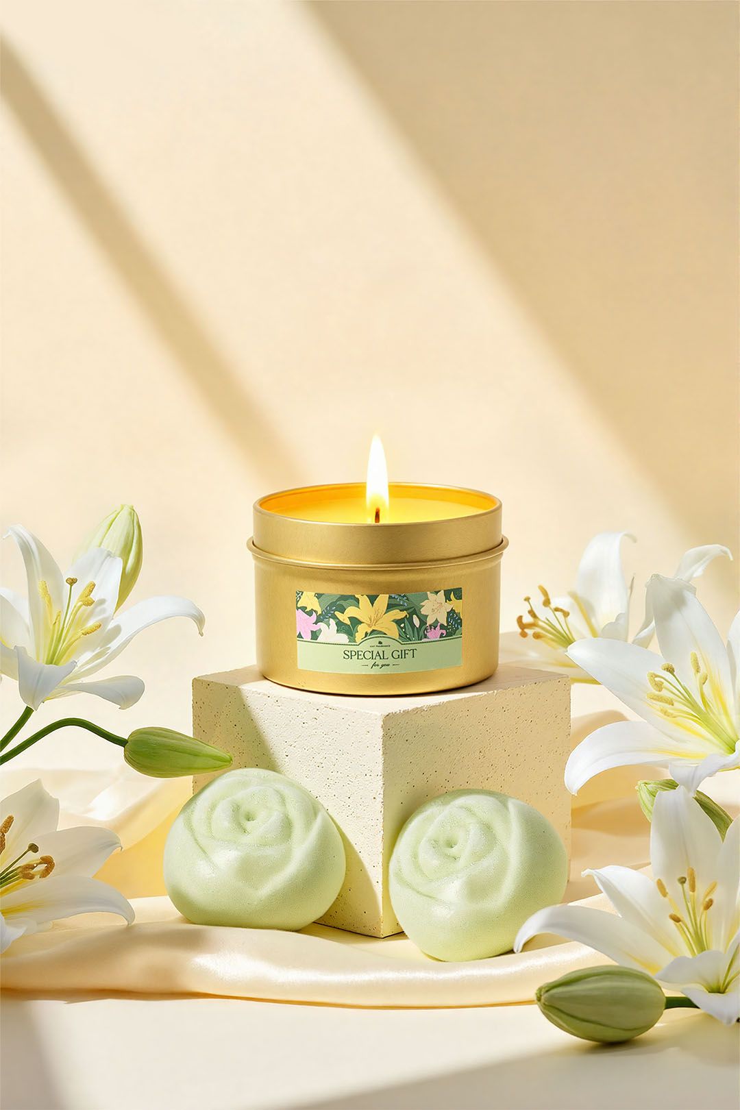 Living and Home Lily-Scented Spa Bath Gift Set image 3