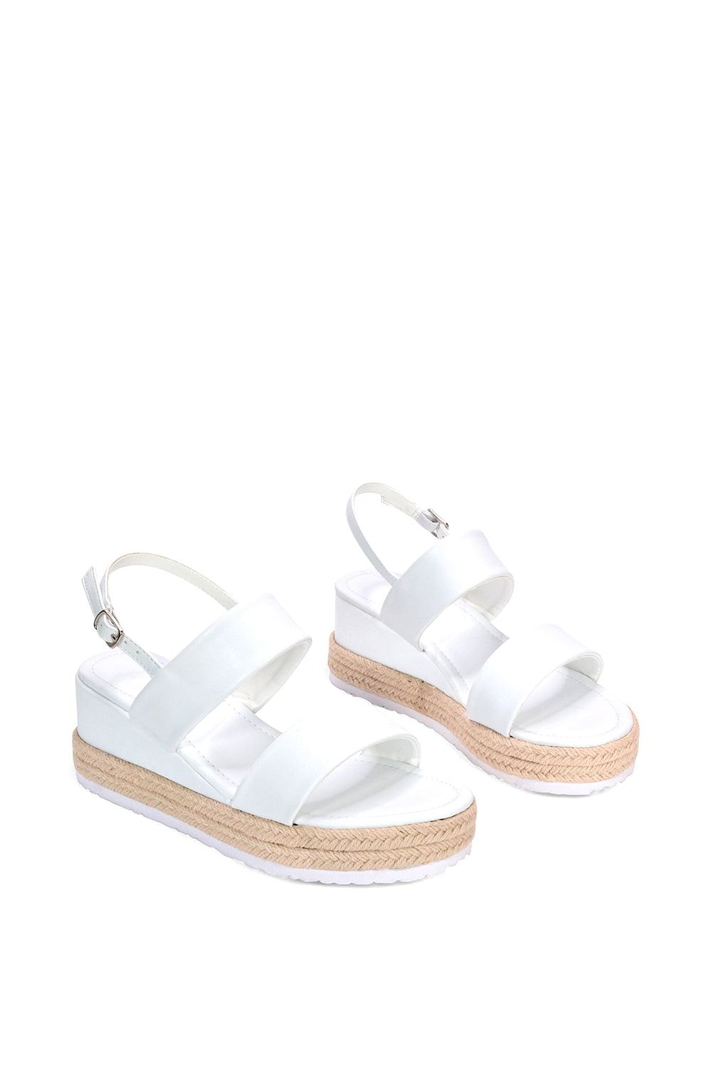 XY London 'Ally' Low Heel Platform Wedge Espadrill  Slingback Sandals image 5