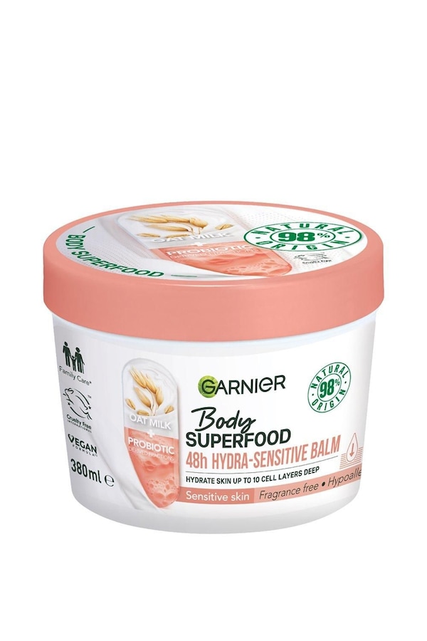 Garnier Garnier Body Superfood, Hydra Sensitive Body Cream, with Oat Milk & Probiotic Derived Fractions Multi