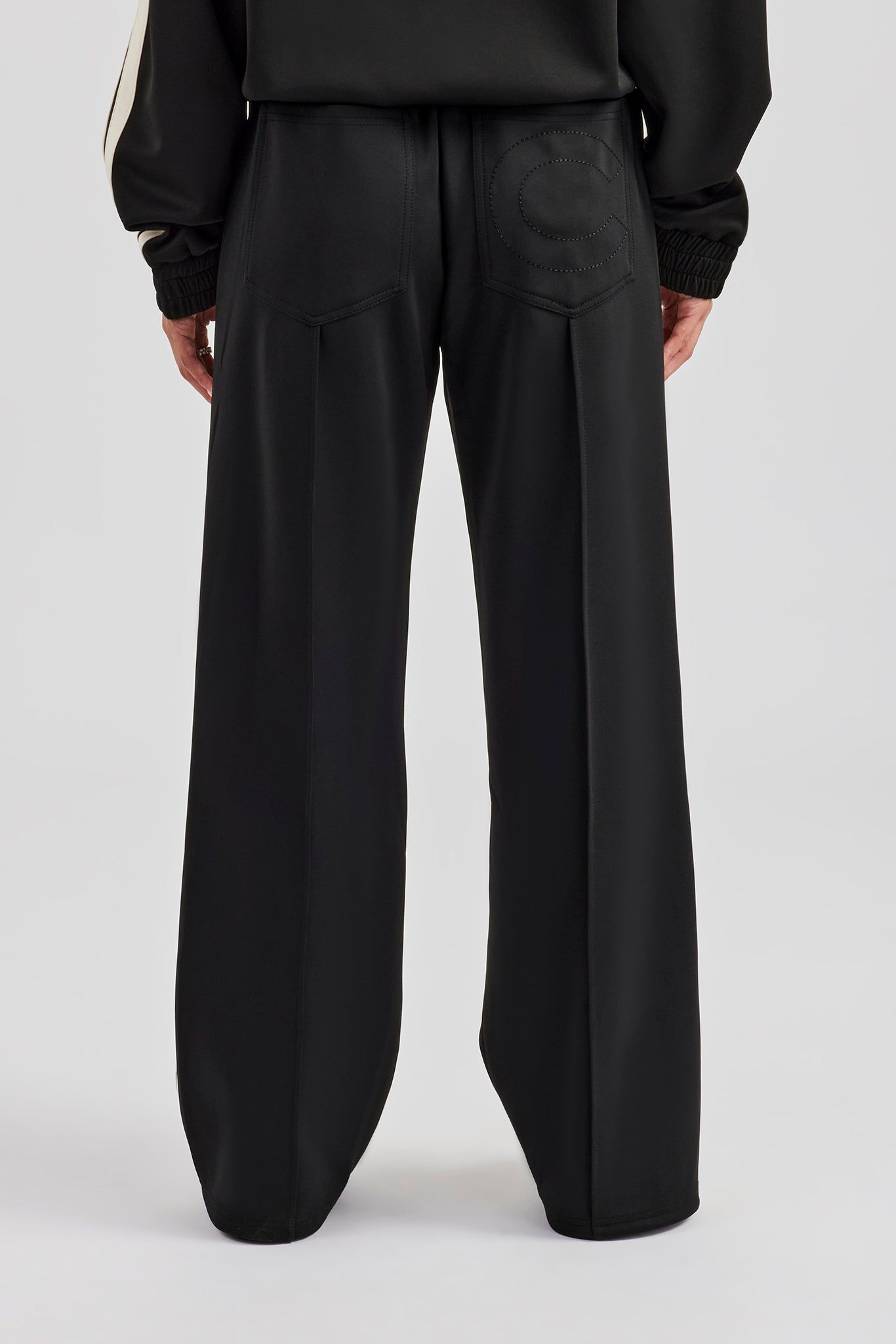 Cernucci Taping Wide Leg Track Pant - Black image 4