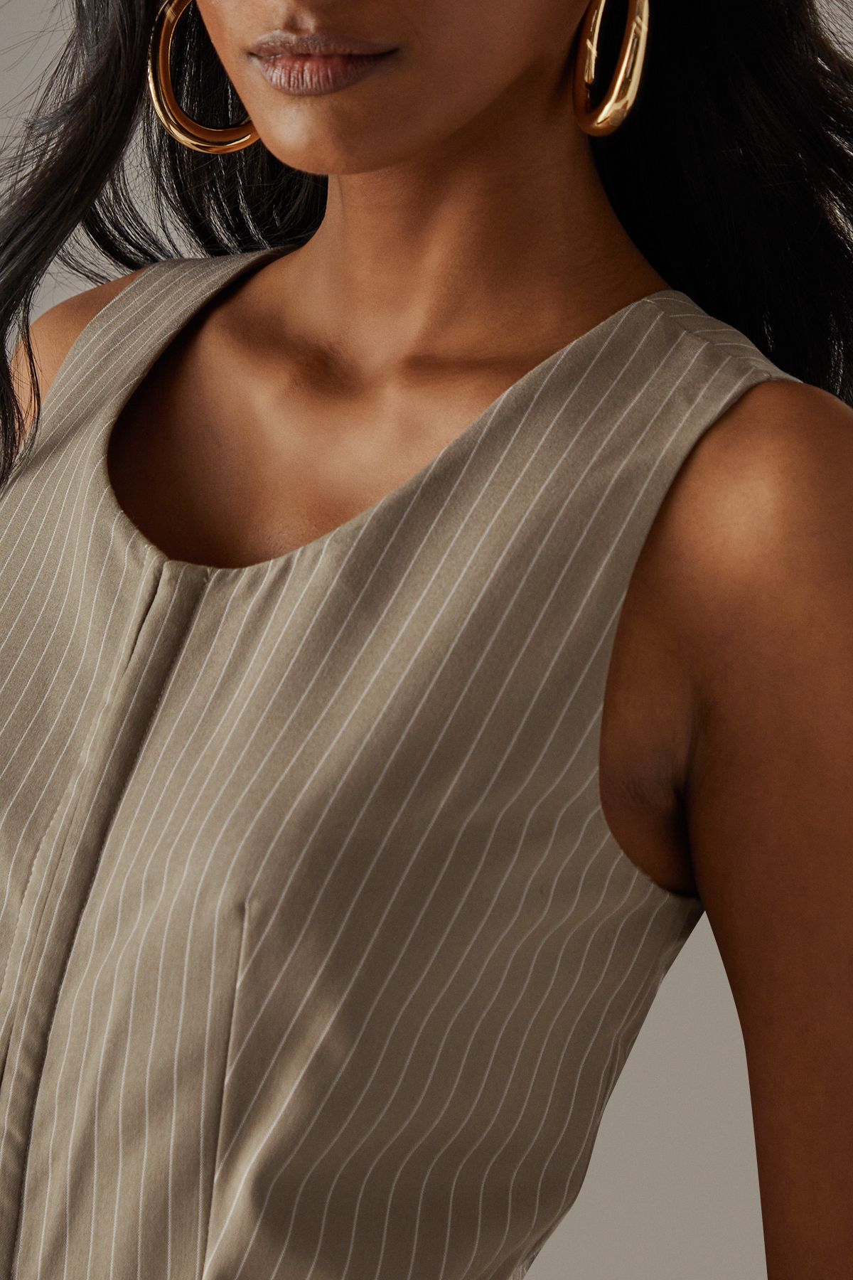 Warehouse Tailored Hook And Eye Multi-style Dress Mushroom image 4