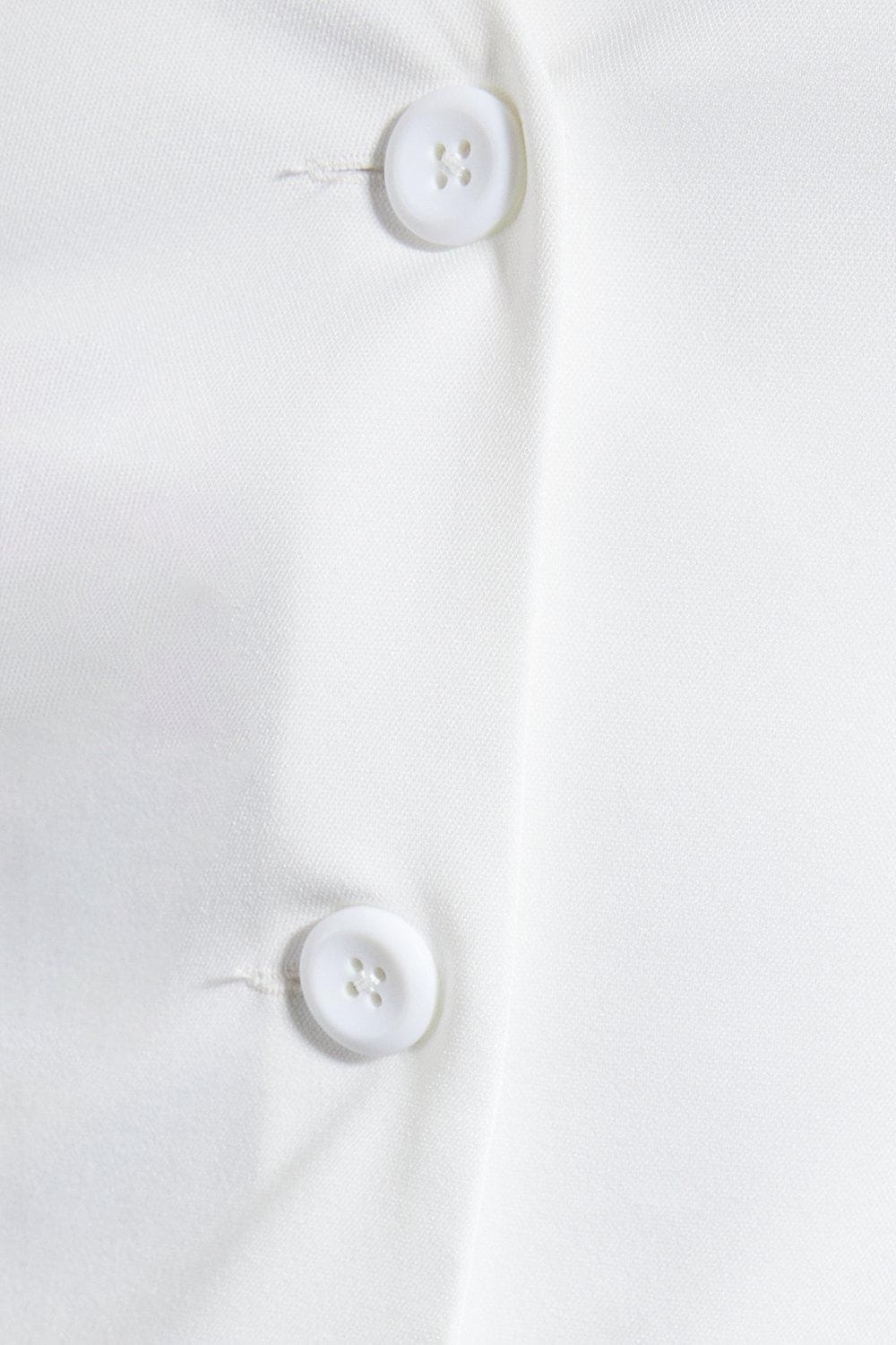 MissPap Sleeveless Tailored Waistcoat Style Mini Dress Ivory image 5