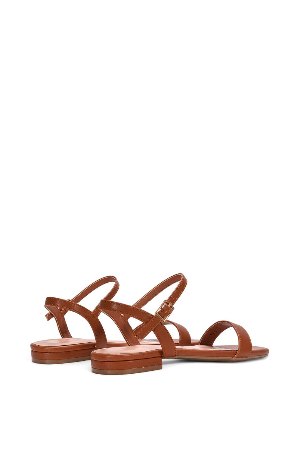 XY London 'Hallie' Open Toe Flat Strappy Sandals With Ankle Strap image 3