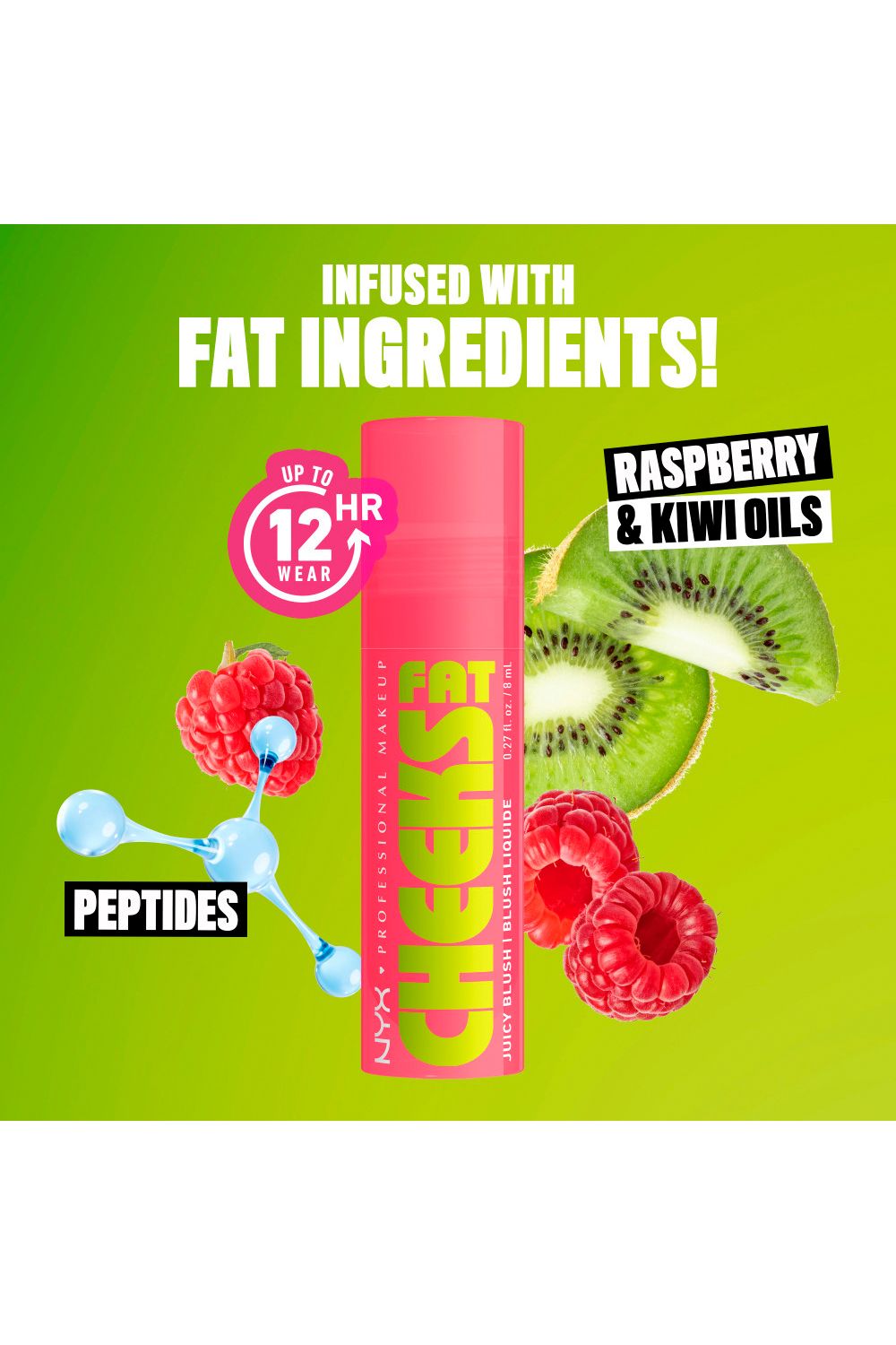 NYX Professional Makeup Fat Cheeks Blush 8ml Guava Gush image 9