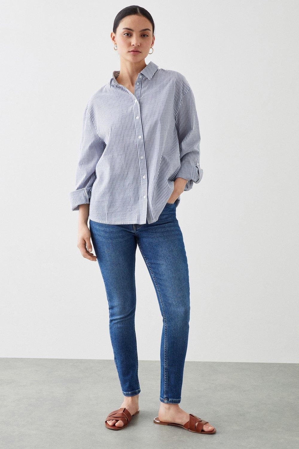 Dorothy Perkins Petite Authentic High Rise Skinny Jeans Indigo