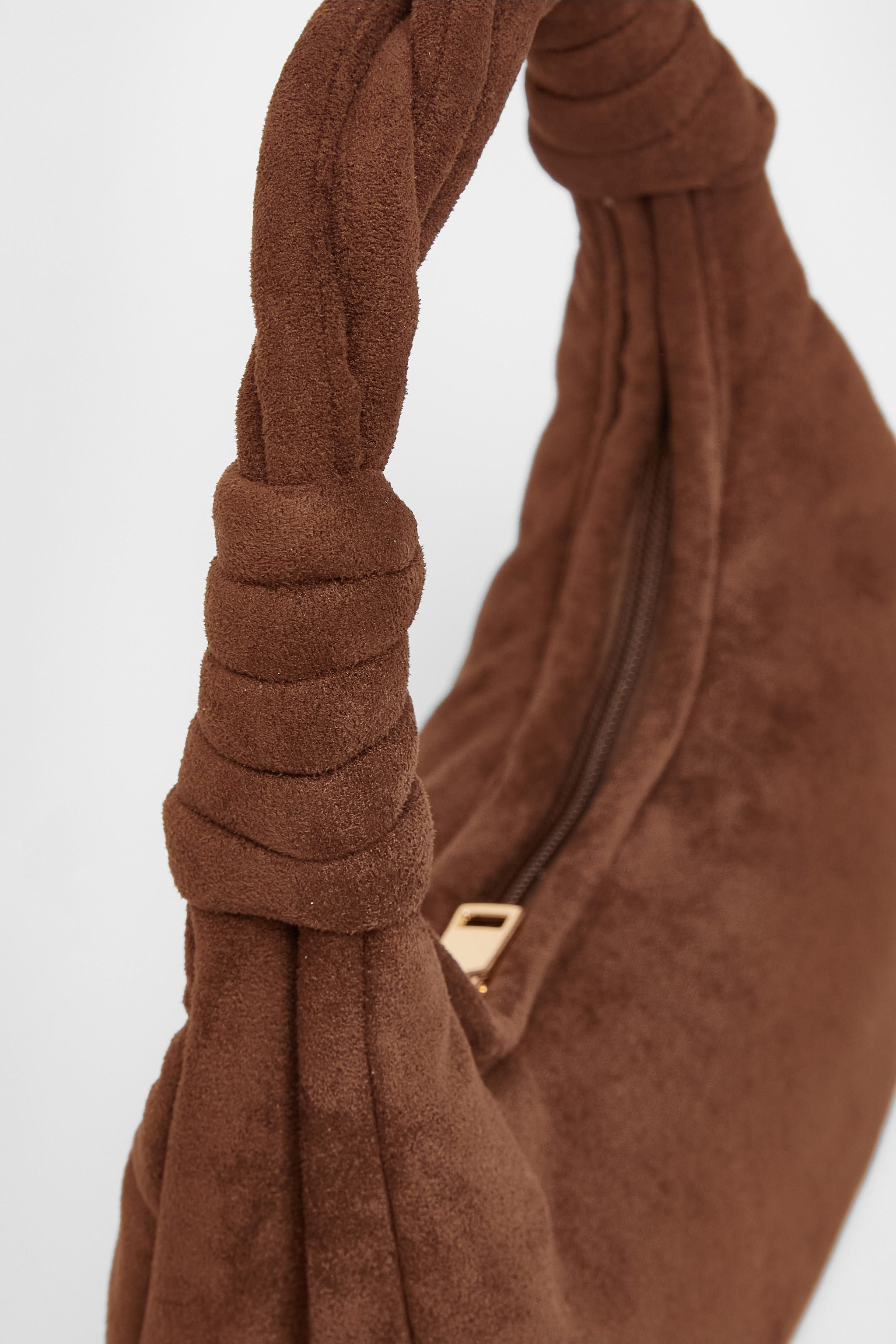 Quiz Brown Twist Strap Shoulder Bag image 5