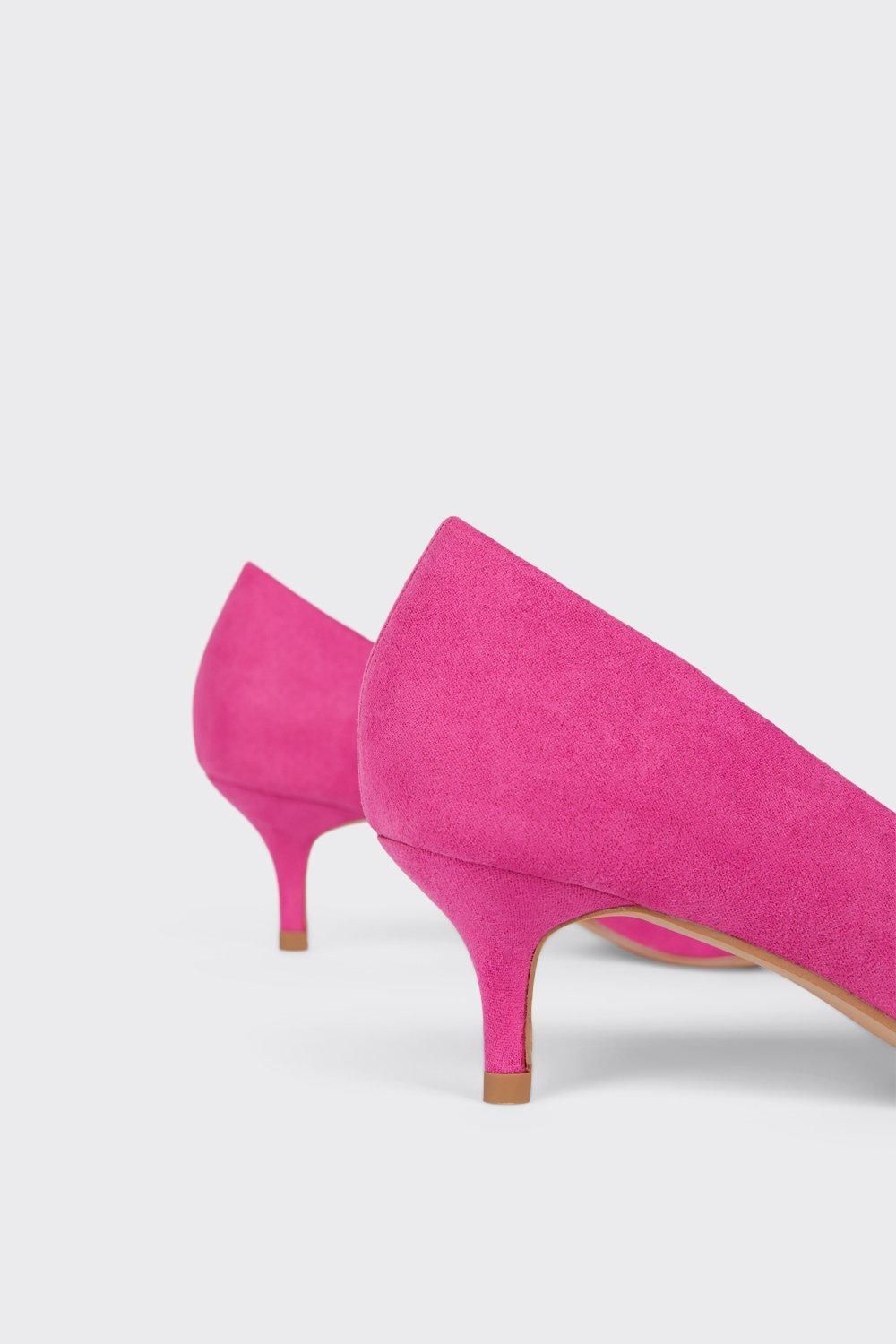 Dorothy Perkins Dove Kitten Heel Court Shoes Pink image 4