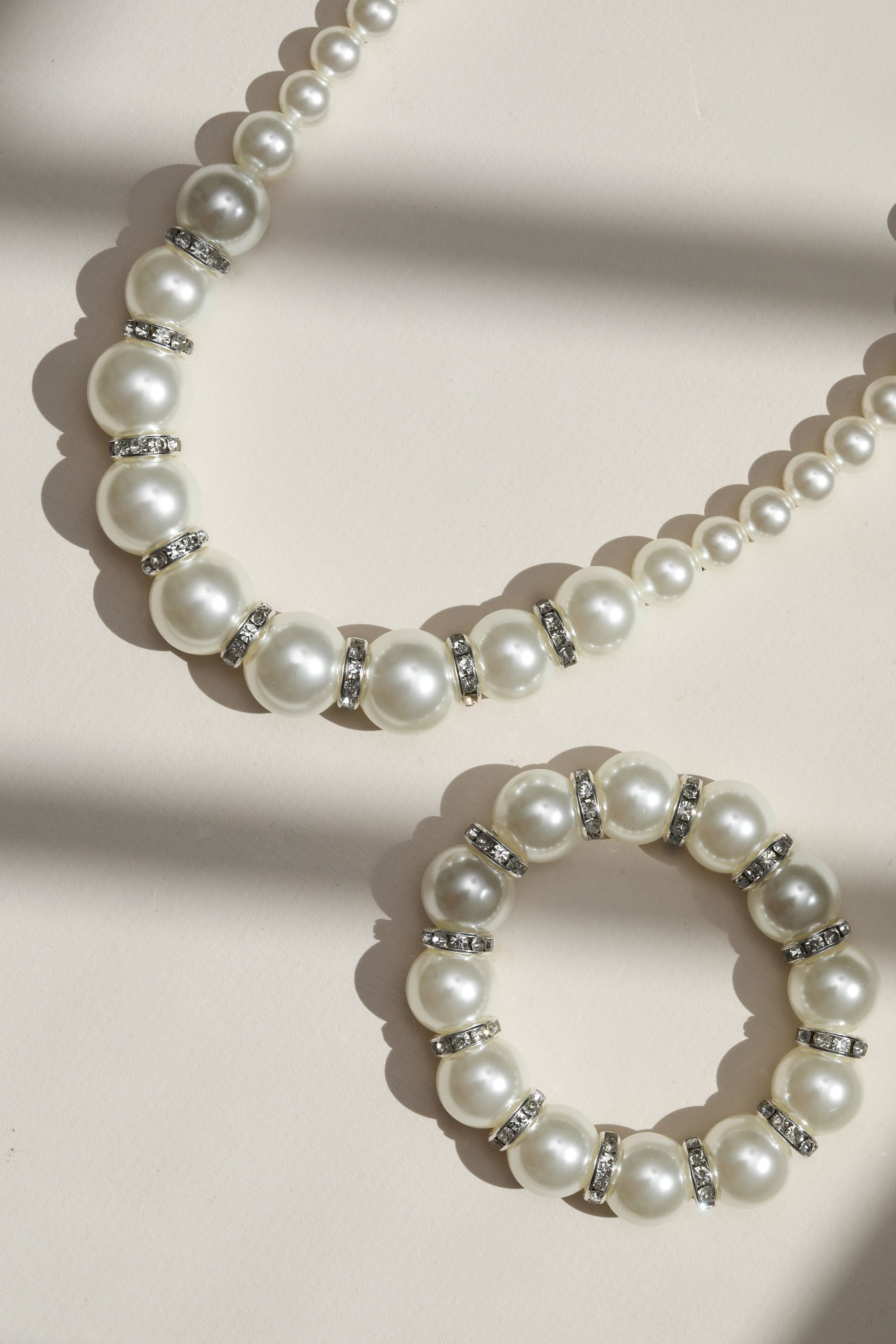 Mood Hematite Crystal & Cream Pearl Beaded Stretch Bracelet image 5