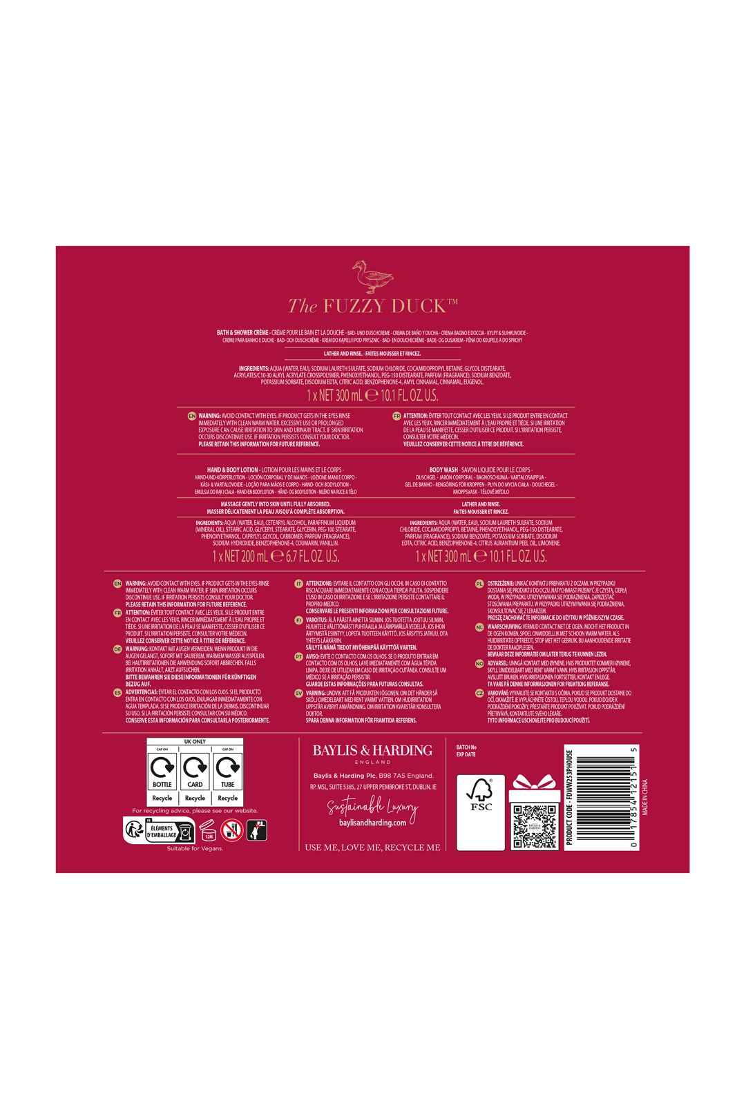 Baylis & Harding The Fuzzy Duck Winter Wonderland Festive Luxury Body Care Gift Set Multi image 8