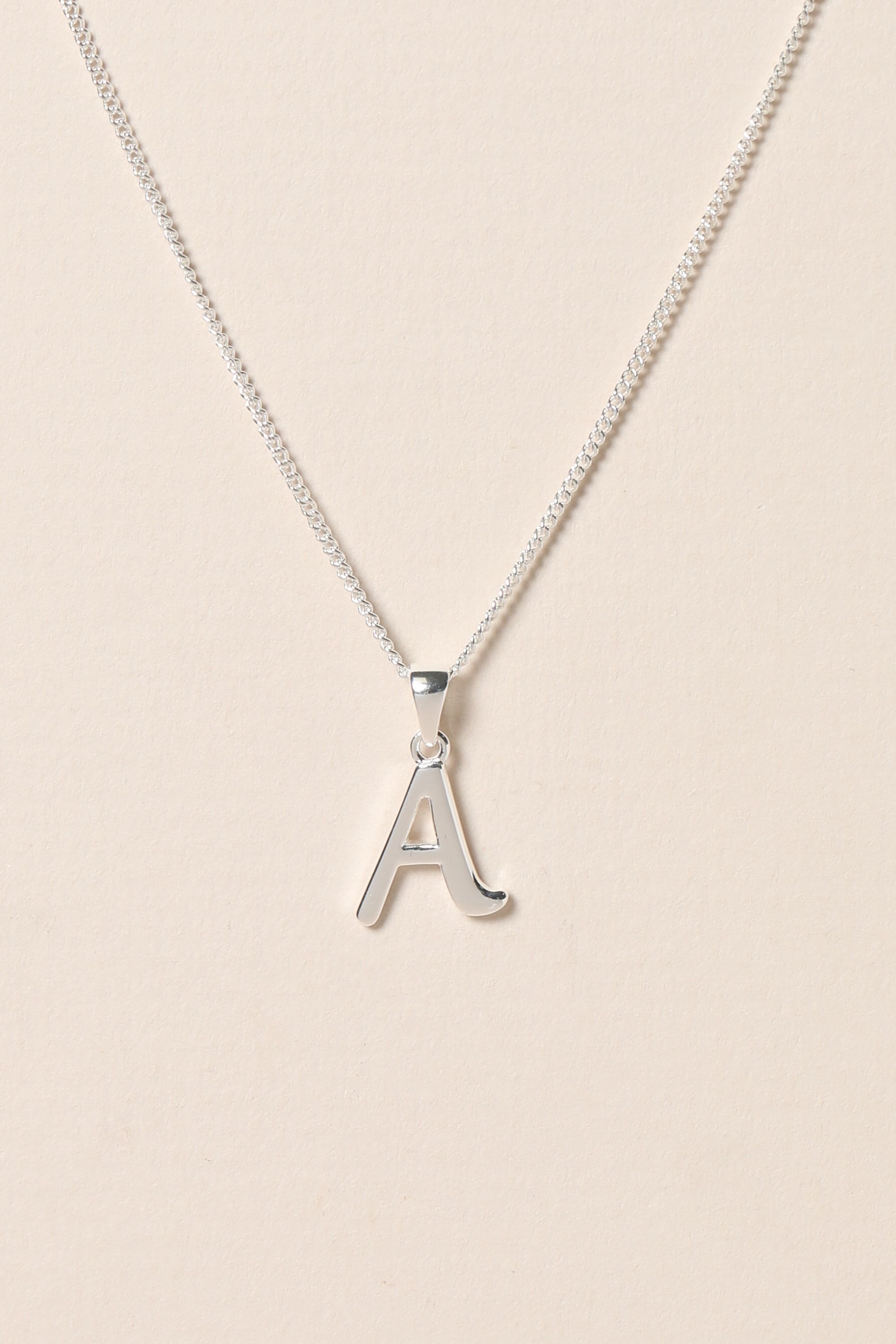 Simply Silver Sterling Silver 925 Initial Pendant - A image 2