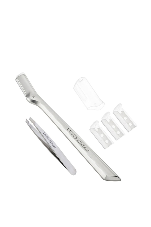Tweezerman Brow Razor and Mini Tweezer Set Multi