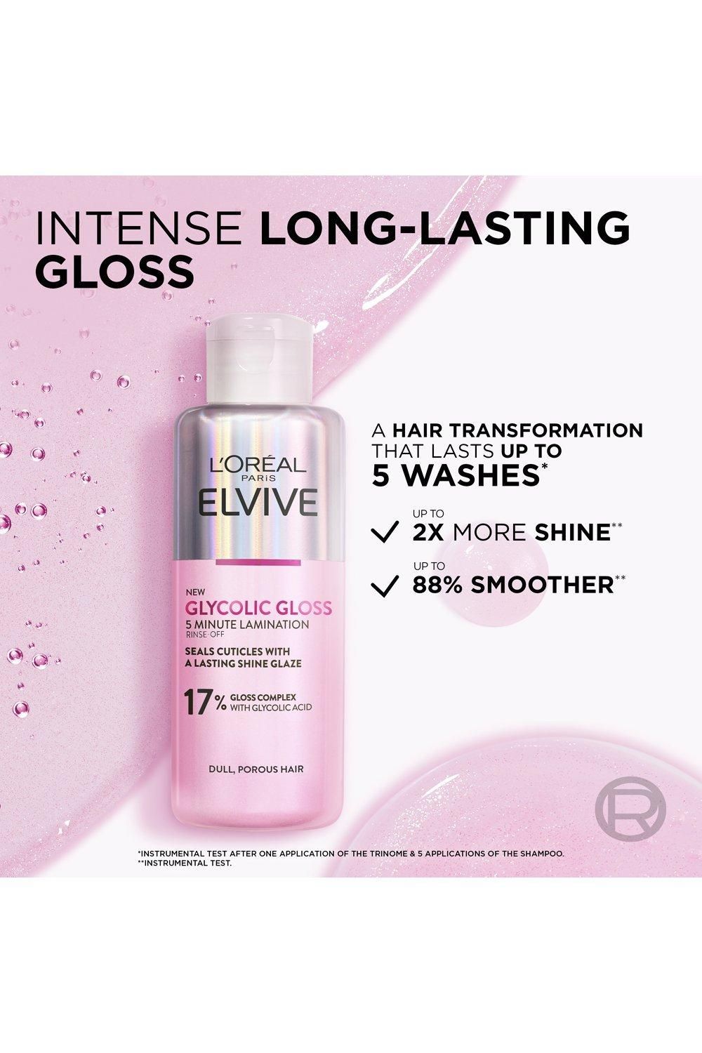 L'Oréal Paris Elvive Glycolic Gloss Rinse-Off 5 minute Lamination Treatment for Dull Porous Hair Multi image 3