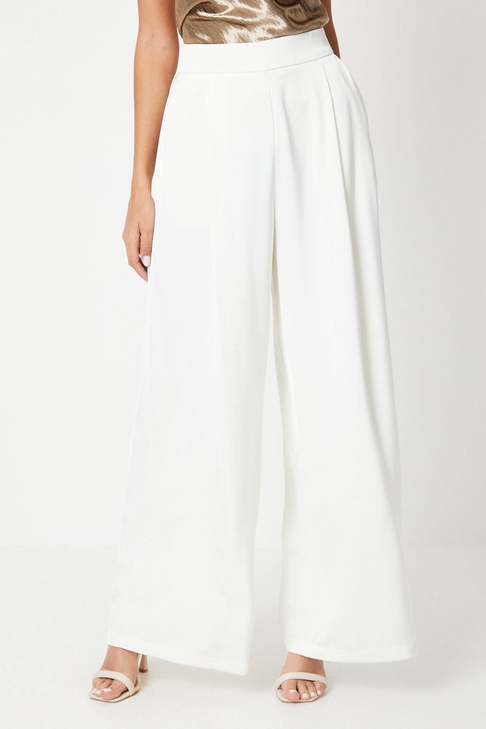 Coast Satin Wide Leg Trouser Ivory image 2