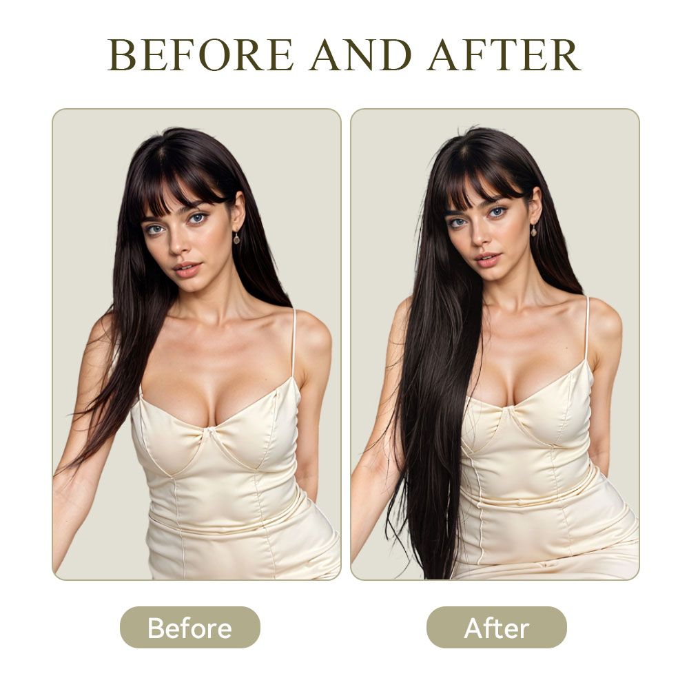 SHEONLY 7Pcs Brown Clip-In Straight Hair Extensions image 3