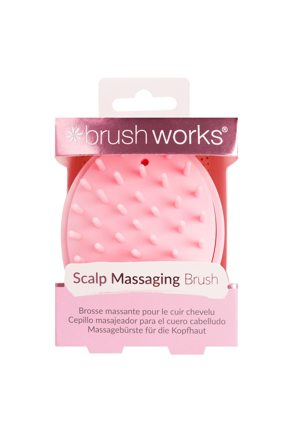 Brushworks Scalp Massaging Brush Pink image 1