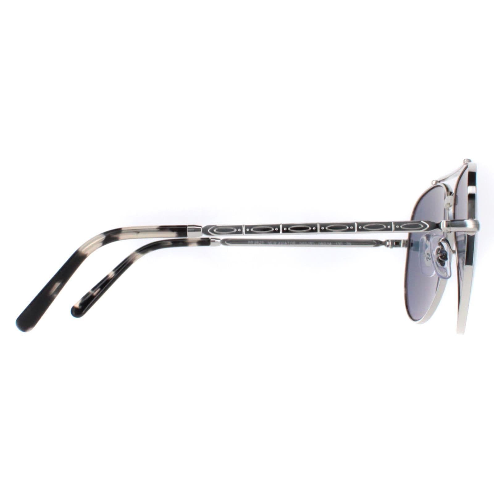 Ray-Ban Aviator Polished Silver Blue RB3625 New Aviator image 4