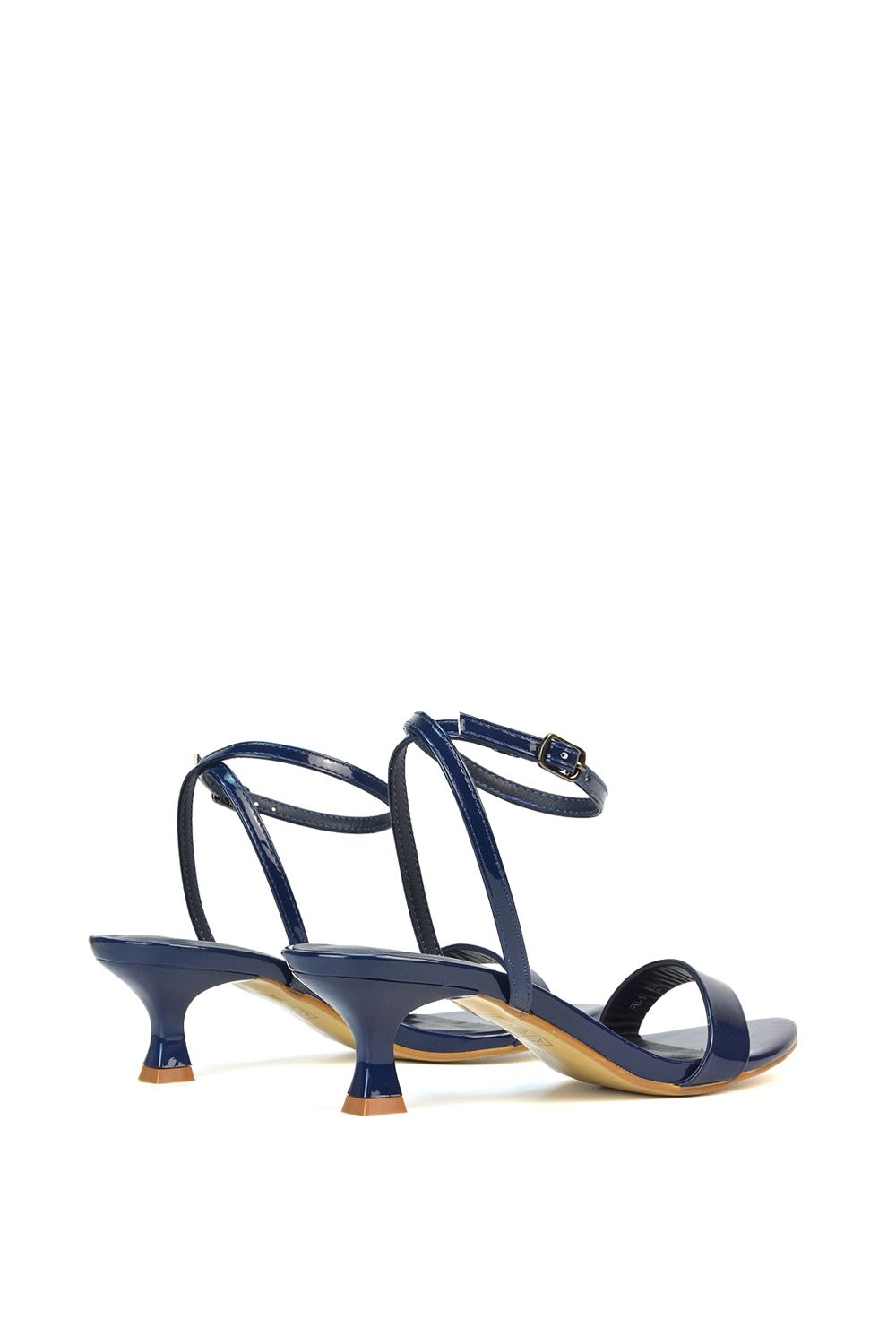 XY London 'Antonia' Kitten Low Heel Strappy Sandal Two Part Heeled Shoes image 4