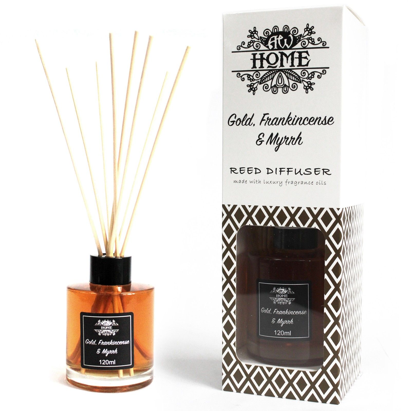 KDMD 120ml Reed Diffuser - Gold, Frankincense & Myrrh image 1