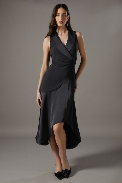 Coast Tux Sleeveless Midi Dress Black