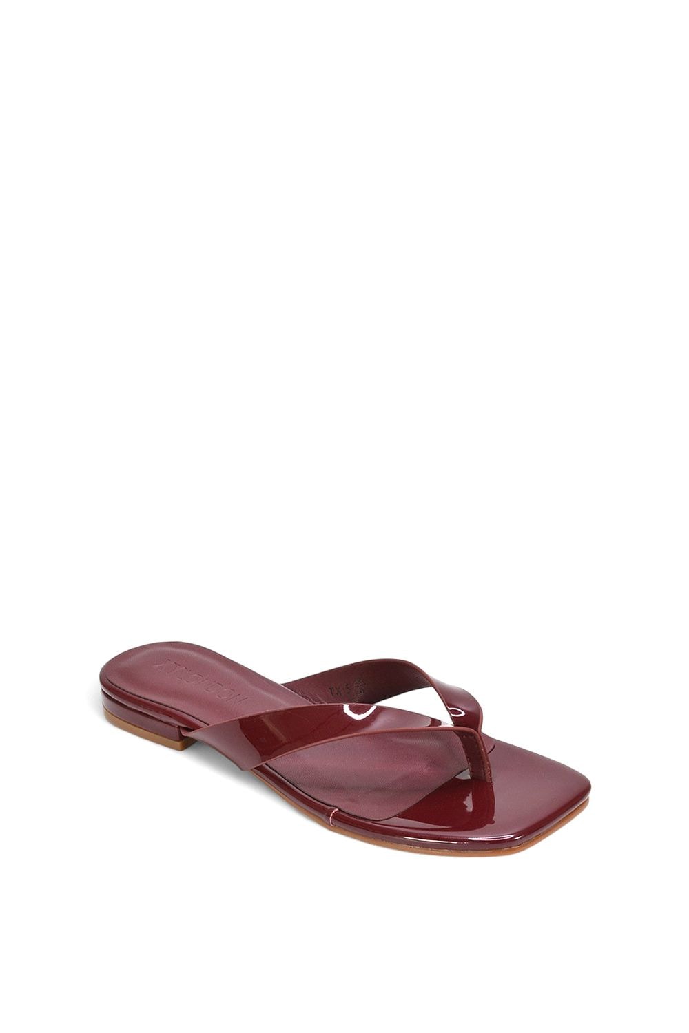XY London 'Rio' Thong Strap Slip On  Flip Flop Square Toe Slide image 2