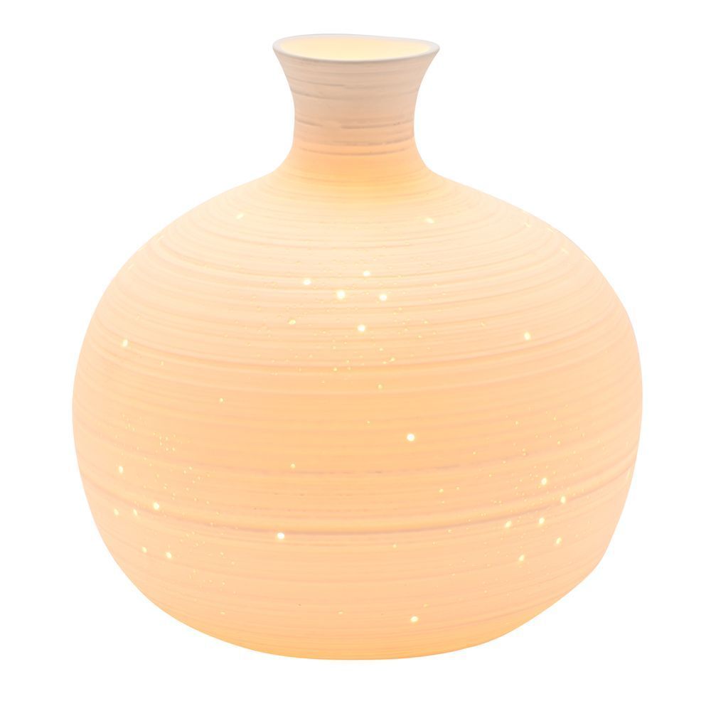 Hestia White Short Textured Table Lamp image 2