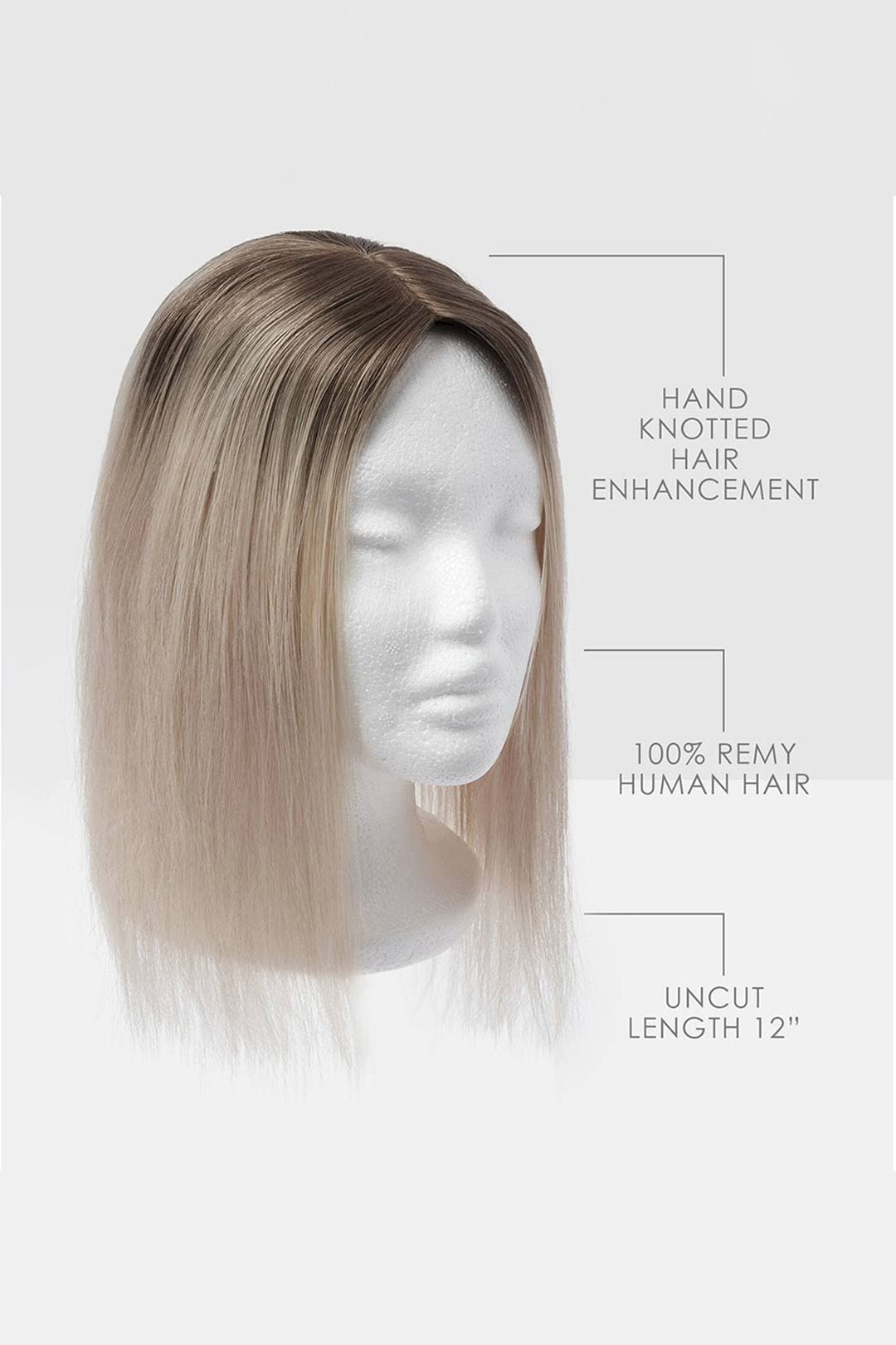 Beauty Works Beauty Works custom clip-in Fringe Topper 55g Scandinavian Blonde image 3