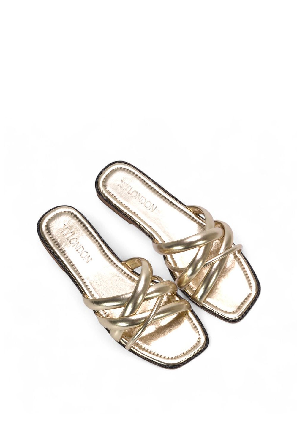 XY London 'Fiona' Strappy Flat Open Toe  Sandal Mule Sliders image 5